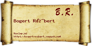 Bogert Róbert névjegykártya